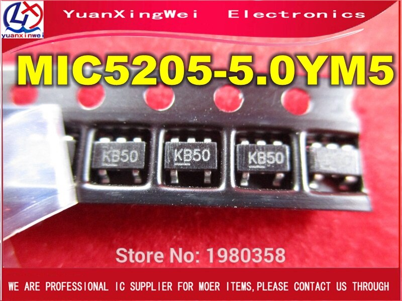 100pcs MIC5205-5.0YM5 mic5205 5.0v SOT23-5 ŷ kb50 150..
